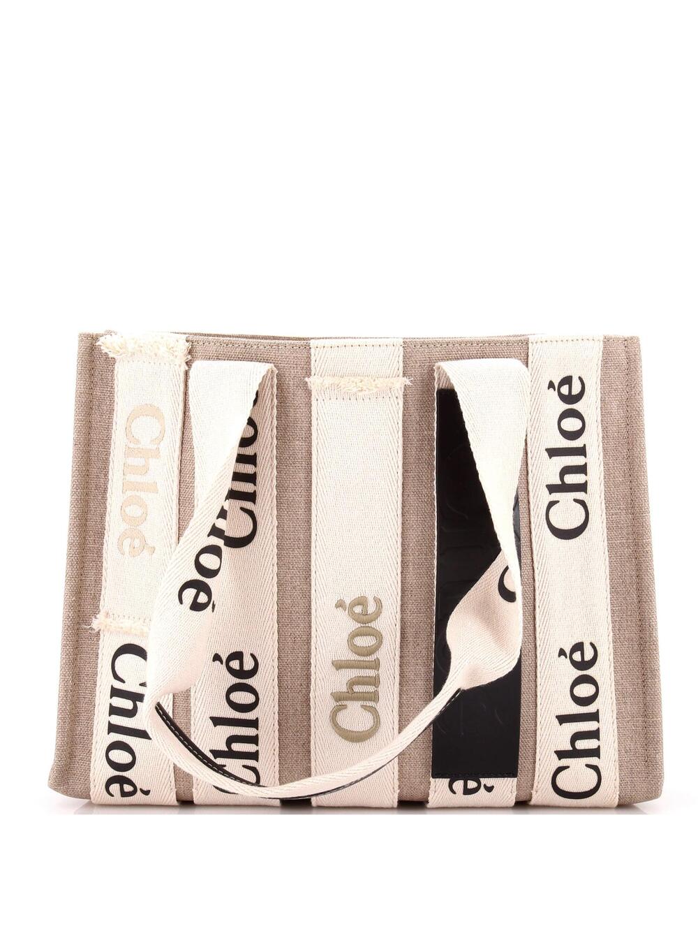 Chloe Woody Convertible Tote Linen With #364799C12B